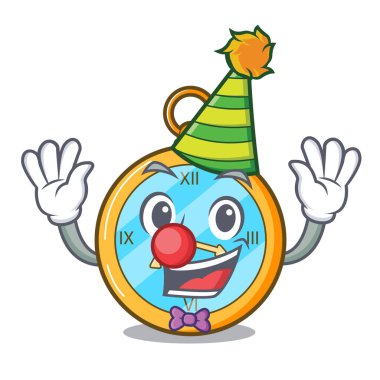 Palyaço altın antika saat resim karikatür vektör çizim ile