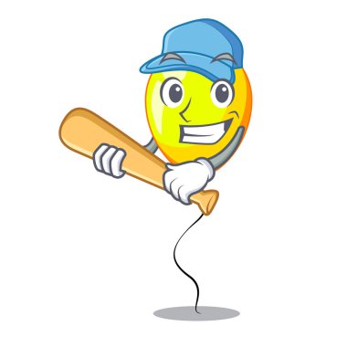 İskambil beyzbol sarı balon çizgi şekli illüstrasyon vektör iilustration