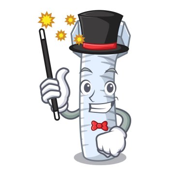 Sihirbaz karikatür portre araba vektör çizim üzerinde cıvata.