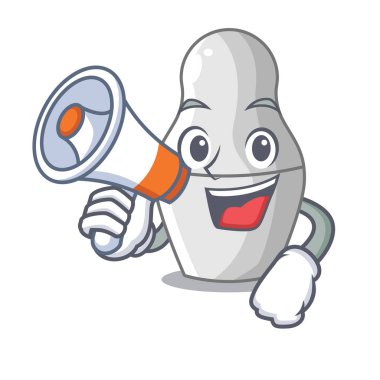 Megafon ile iç içe örnekler bebekler Rus karakter vektör çizim üzerinde