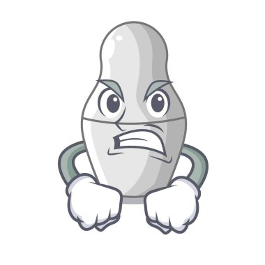 Kızgın karikatür vektör çizim boyalı değil bebek iç içe geçirme