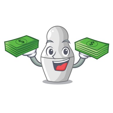 Vektör çizim boyalı değil bebek para karikatür ile iç içe geçirme