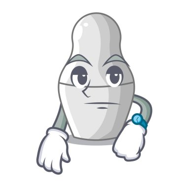 Bekleyen bebek Rusça matryoshka maskot vektör çizim üzerinde iç içe geçirme