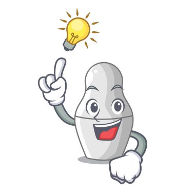 Bebek Rusça matryoshka maskot vektör çizim üzerinde iç içe geçmiş bir fikrim var.