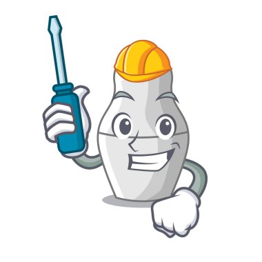 Maskot vektör çizim üzerinde otomotiv iç içe bebek Rusça matryoshka