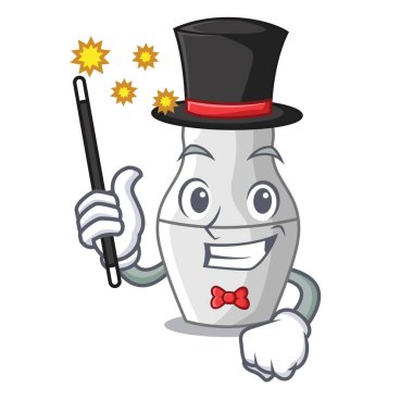 Sihirbaz bebek Rusça matryoshka maskot vektör çizim üzerinde iç içe geçirme