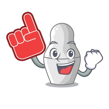 Köpük parmak bebek Rusça matryoshka maskot vektör çizim üzerinde iç içe geçirme