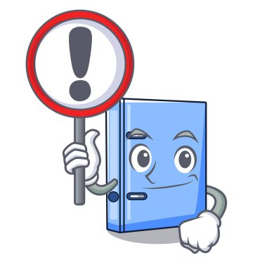 İşareti office Ciltçi ile ile metal karikatür vektör çizim üzerinde