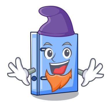 Elf office Ciltçi ile metal karikatür vektör çizim üzerinde