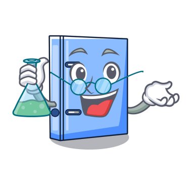 Profesör office Ciltçi dosya karakter komik vektör çizim ile