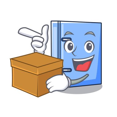 Gişe bağlayıcı ile dosya karakter komik vektör çizim ile