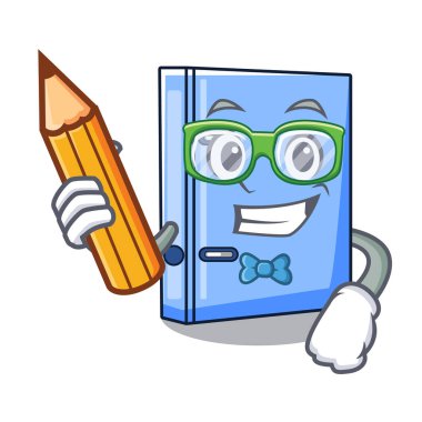 Öğrenci office Ciltçi dosya karakter komik vektör çizim ile