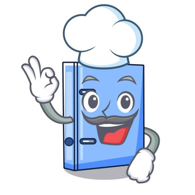 Şef office Ciltçi dosya karakter komik vektör çizim ile