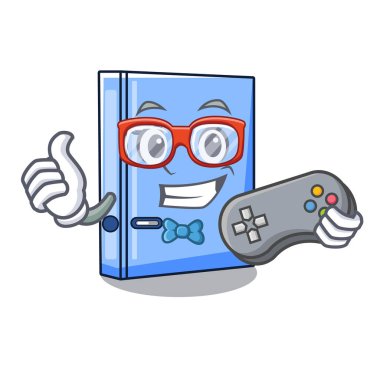 Oyun office Ciltçi maskot boş kopya kitap vektör Illustration