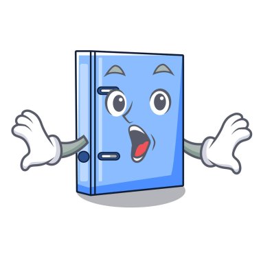 Sürpriz office Ciltçi maskot boş kopya kitap vektör Illustration