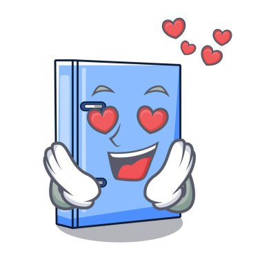 Aşk office Ciltçi maskot boş kopya kitap vektör Illustration