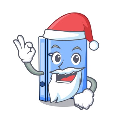 Santa office Ciltçi dosyasını Isolated karikatür vektör çizim