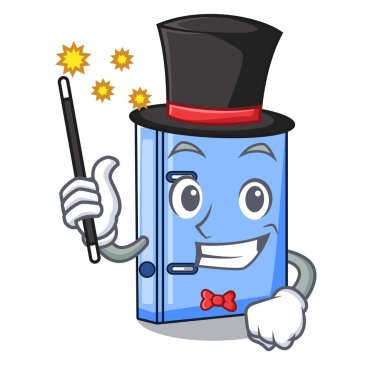 Sihirbaz office Ciltçi dosyasını Isolated karikatür vektör çizim