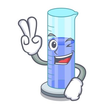 İki parmak anahat karakter vektör çizim simgesinde silindir mezun oldu.