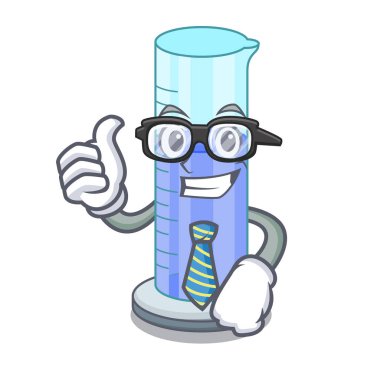 İşadamı anahat karakter vektör çizim simgesinde silindir mezun oldu.