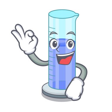 Anahat karakter vektör çizim simgesinde mezun silindir Tamam