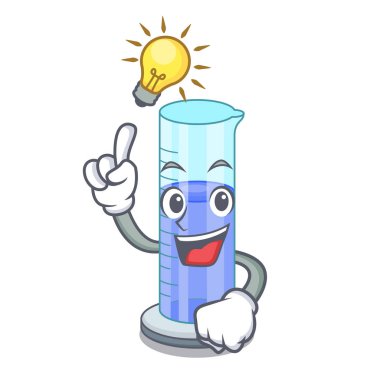 Bir fikir üzerinde silindir karikatür deneme vektör çizim için mezun olmuş