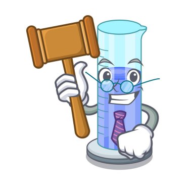 Mezun silindir karikatür deneme vektör çizim için Yargıç