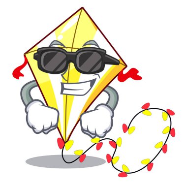 Süper serin uçurtma küçük tablo vektör çizim karikatür