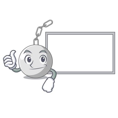 Pano duvar karikatür vektör çizim topa yıkıcı yıkım ile yaşasın