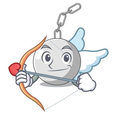 Duvar karikatür vektör çizim üzerinde yıkıcı kadarolanlar aşk tanrısı