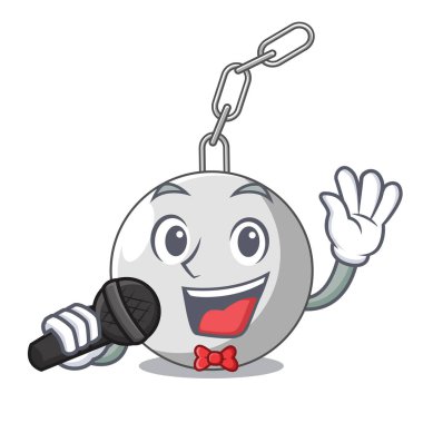 Bir maskot vektör illüstrasyon izole kadarolanlar şarkı