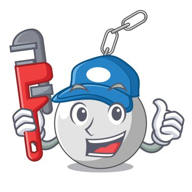 Tesisatçı kadarolanlar vektör çizim Hitting karakter bağlı