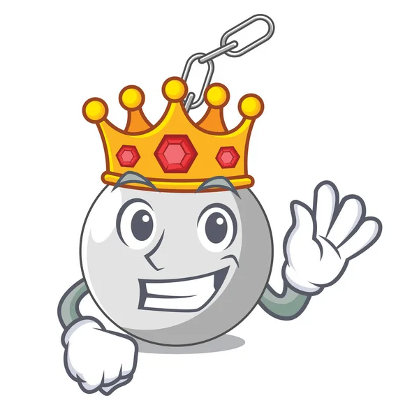 Król Wrecking Ball Dołączony Znak Uderzenie Ilustracja Wektorowa — Wektor stockowy