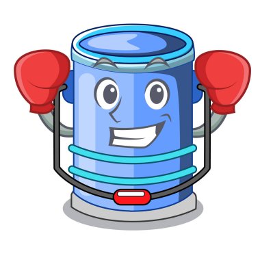 Sıvı vektör çizim için boks silindir kova karikatür