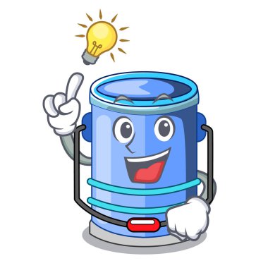 Bir fikir kova silindir su şekil karakter vektör resimde var