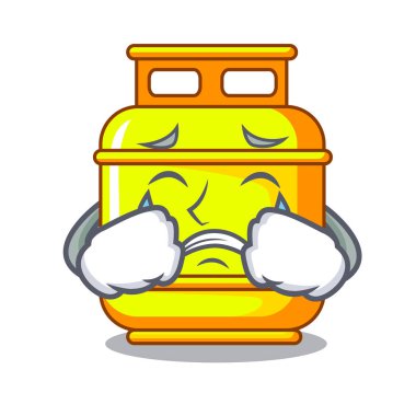 Gaz karikatür tank konteyner vektör illüstrasyon yaratıcı Ağlama