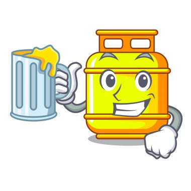 Suyu ile gaz karikatür tank konteyner vektör çizim içinde yaratıcı