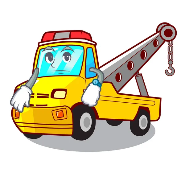 Caminhão Reboque Espera Para Ilustração Vetor Caracteres Marca Veículo — Vetor de Stock