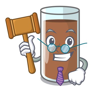 Lezzetli çikolatalı süt karikatür vektör çizim üzerinde hakim