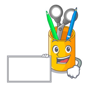 Yönetim Kurulu Organizatör masaüstü üstten görünüm ile karikatür vektör illustrtion ile