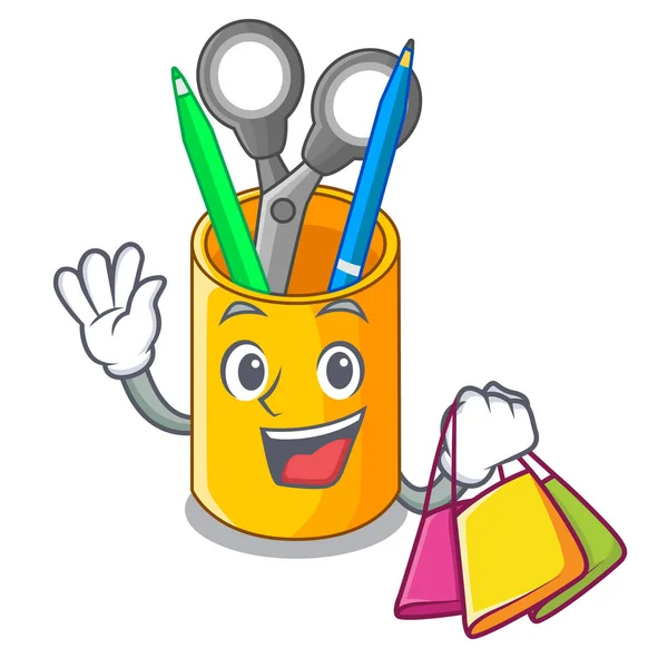 Okul organizatör masaüstü oluşturma karakter vektör çizim üzerinde alışveriş