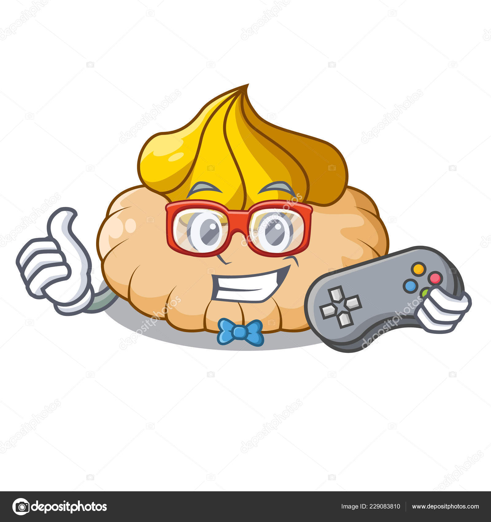 マスコットのアイスクリームとゲーマーのチョコレート ビスケット ベクトル イラスト ストックベクター C Kongvector マスコットのアイスクリームとゲーマーのチョコレート ビスケット ベクトル イラスト ストックベクター C Kongvector