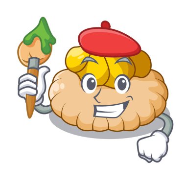 Sanatçı Vanilyalı bisküvi karikatür illüstrasyon vektör