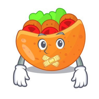 Sebze maskot vektör çizim ile dolu sessiz Pide