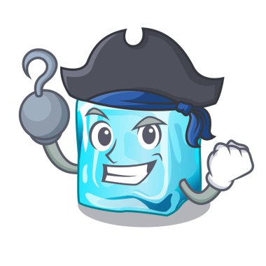 Çizgi film vektör çizim üzerinde korsan buz küpleri şekil