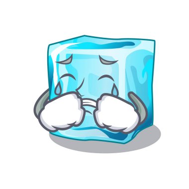 Buz küpleri ağlıyor üzerinde karakter vektör çizim ile ayarla