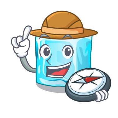 Explorer buz üzerinde karakter vektör çizim ile ayarla