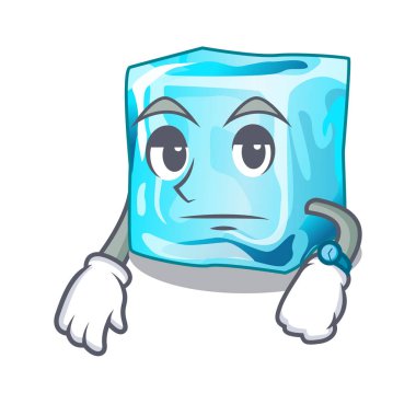 Karikatür komik vektör çizim bekliyor buz küpleri