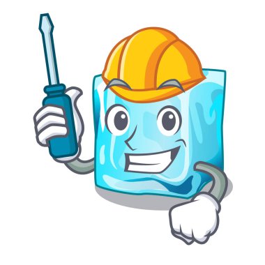 Karikatür komik vektör çizim Otomotiv buz küpleri