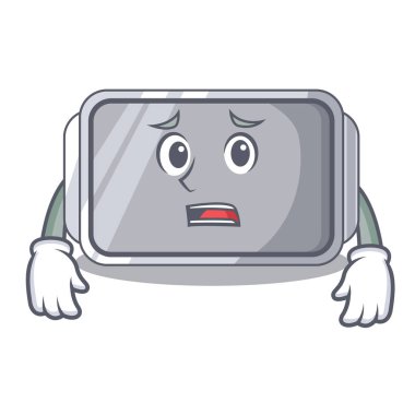 Korkarım boş fırın tepsisini kapatın karakter vektör illstartion ile